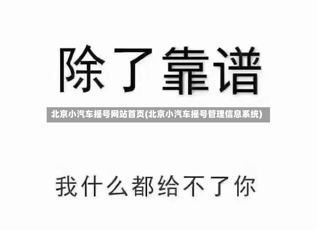 北京小汽车摇号网站首页(北京小汽车摇号管理信息系统)-第2张图片