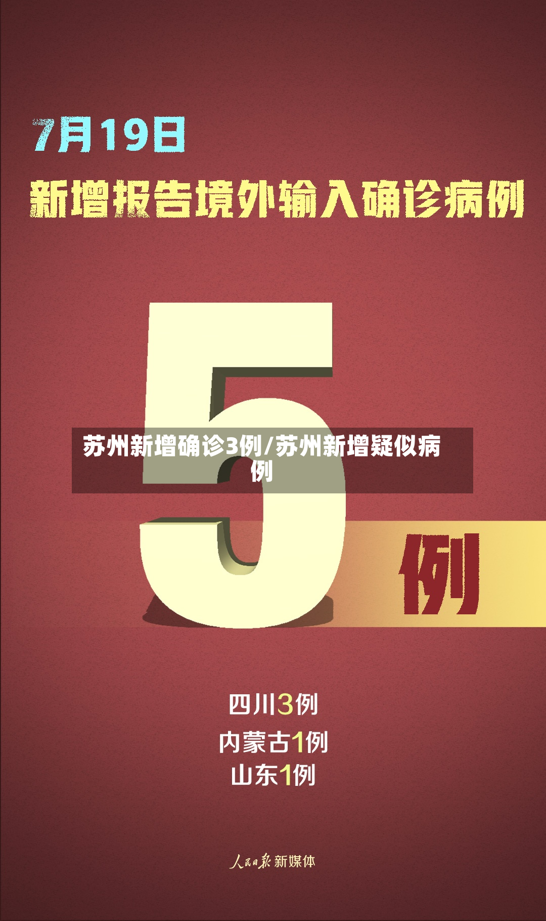 苏州新增确诊3例/苏州新增疑似病例