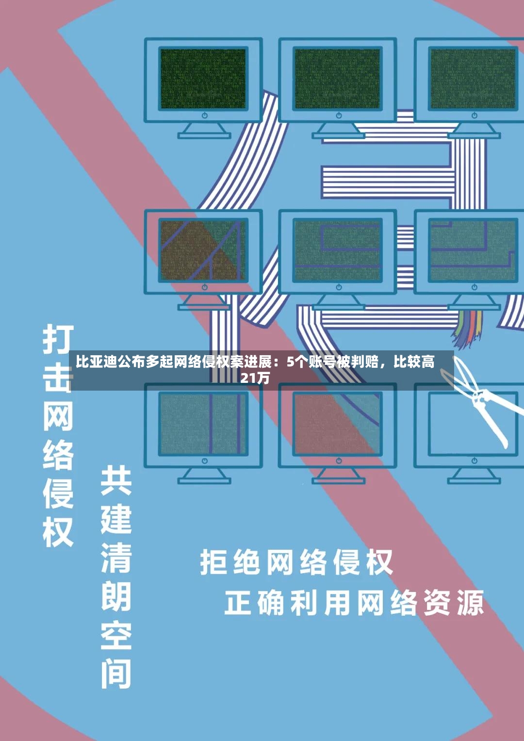 比亚迪公布多起网络侵权案进展：5个账号被判赔，比较高21万