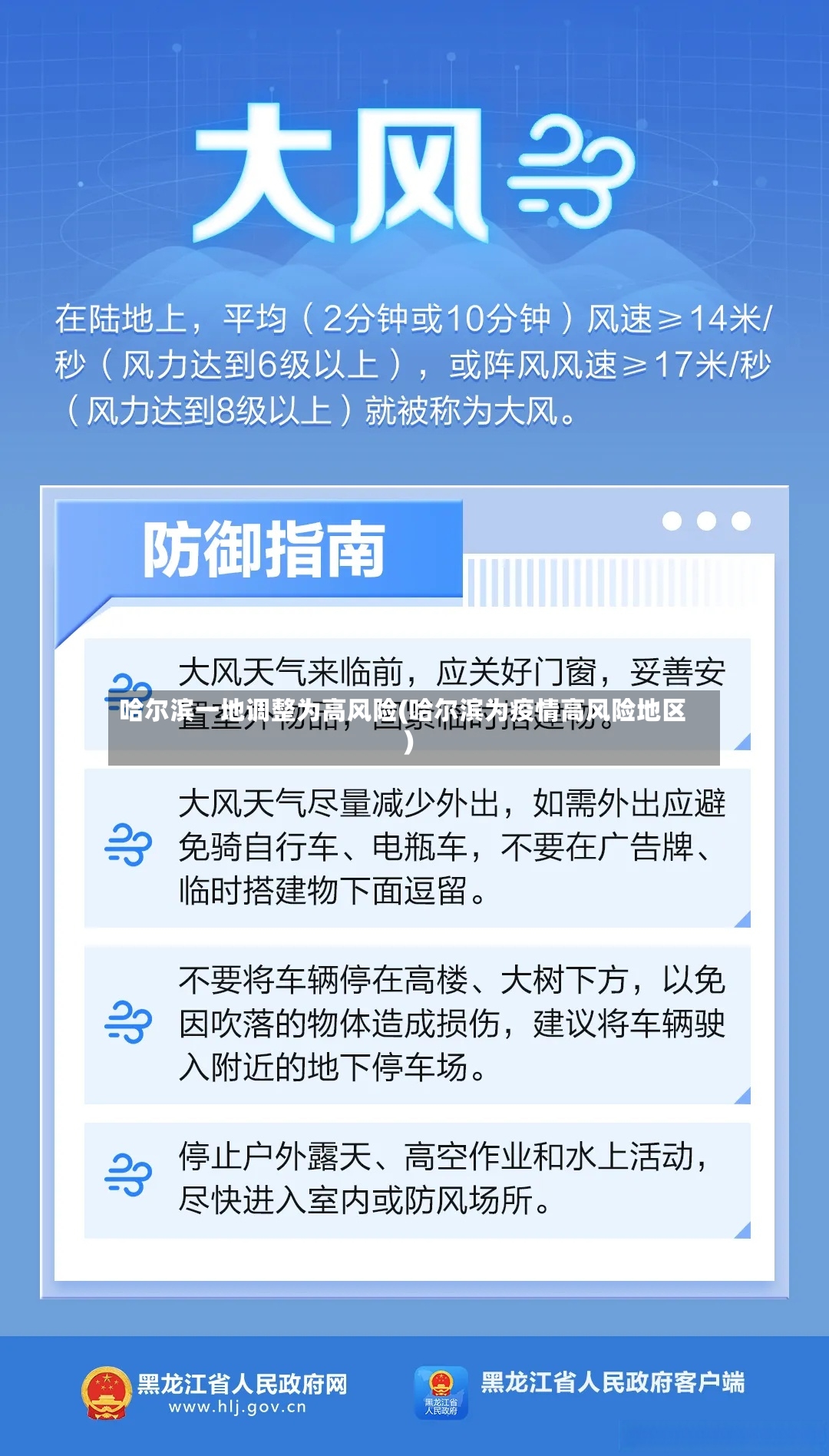 哈尔滨一地调整为高风险(哈尔滨为疫情高风险地区)