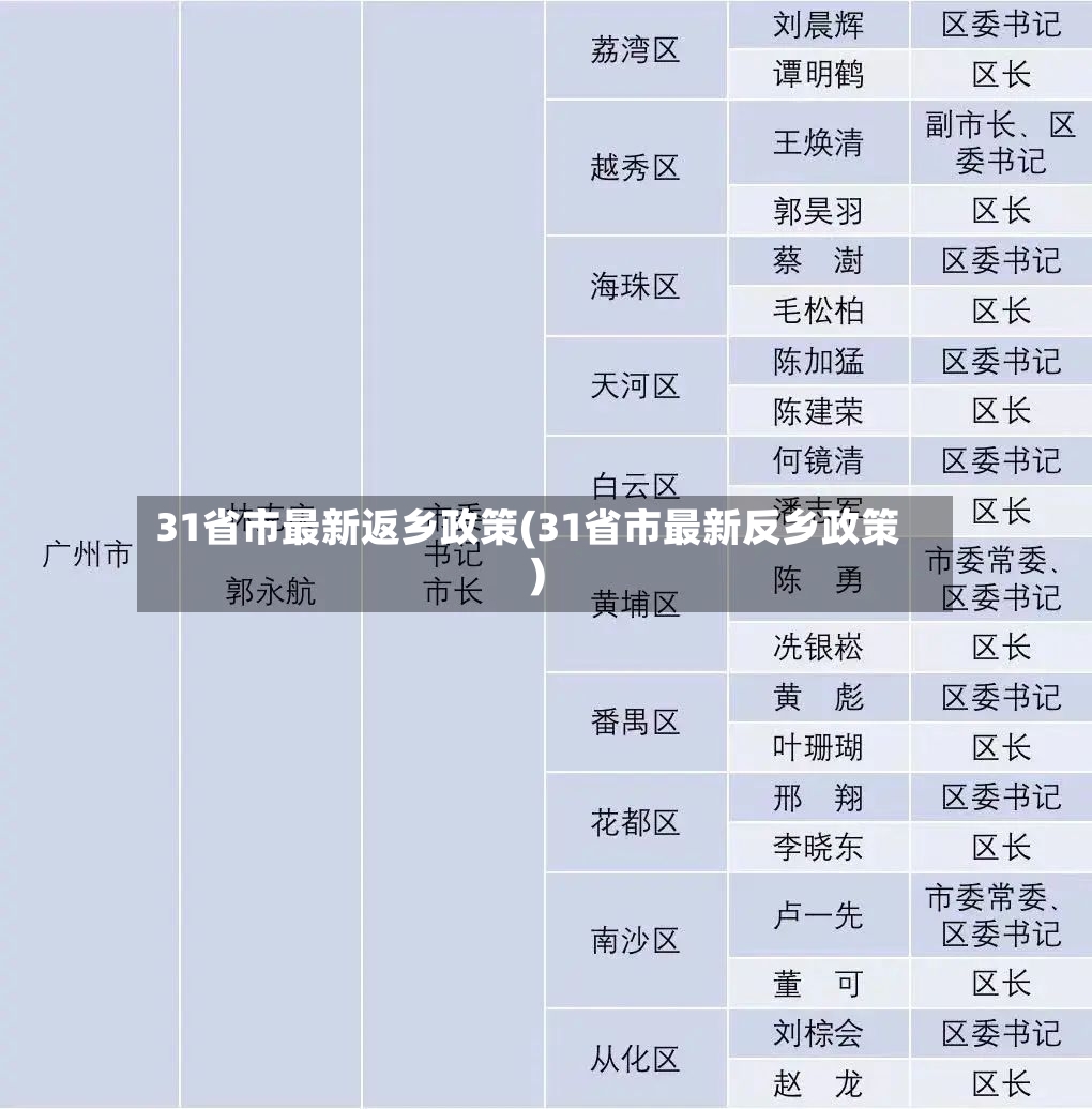 31省市最新返乡政策(31省市最新反乡政策)