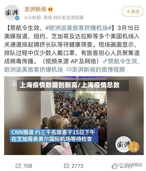 上海疫情数据创新高/上海疫情总数
