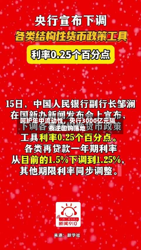 呵护年中流动性，央行3000亿元隔夜逆回购落地-第2张图片