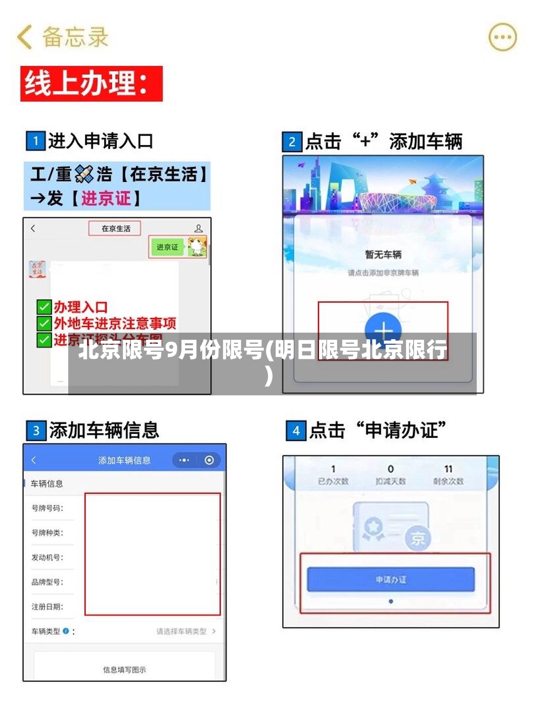 北京限号9月份限号(明日限号北京限行)-第2张图片