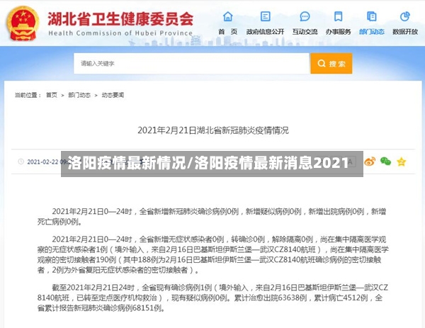 洛阳疫情最新情况/洛阳疫情最新消息2021