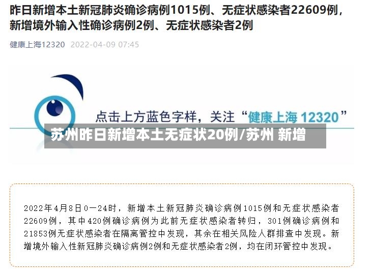 苏州昨日新增本土无症状20例/苏州 新增-第3张图片