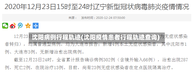 沈阳病例行程轨迹(沈阳疫情患者行程轨迹查询)-第2张图片
