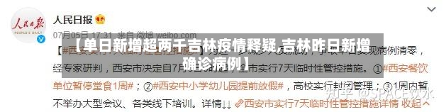 【单日新增超两千吉林疫情释疑,吉林昨日新增确诊病例】-第2张图片