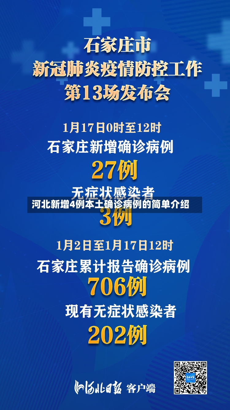 河北新增4例本土确诊病例的简单介绍