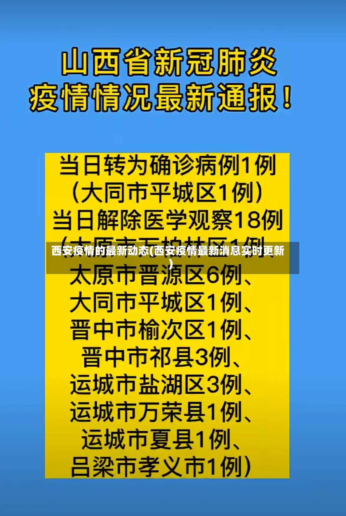 西安疫情的最新动态(西安疫情最新消息实时更新)