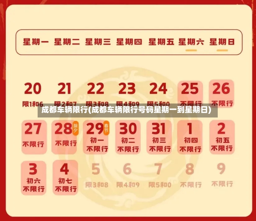 成都车辆限行(成都车辆限行号码星期一到星期日)-第2张图片