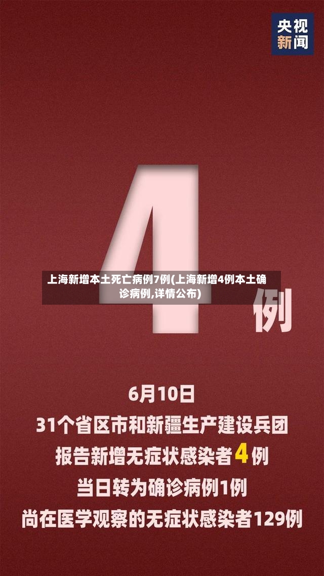 上海新增本土死亡病例7例(上海新增4例本土确诊病例,详情公布)-第3张图片