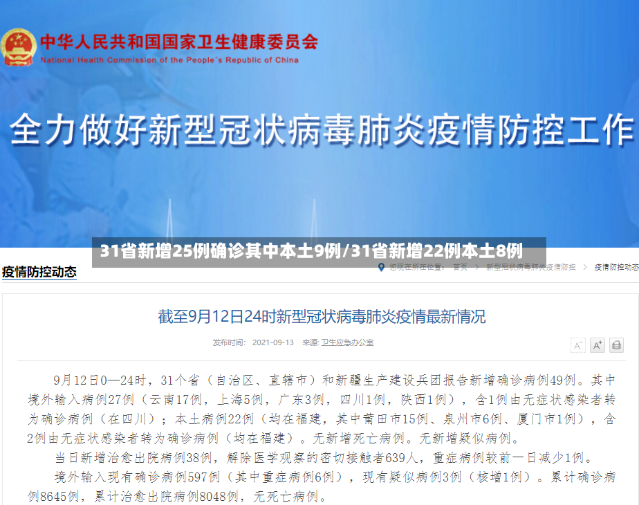 31省新增25例确诊其中本土9例/31省新增22例本土8例-第2张图片