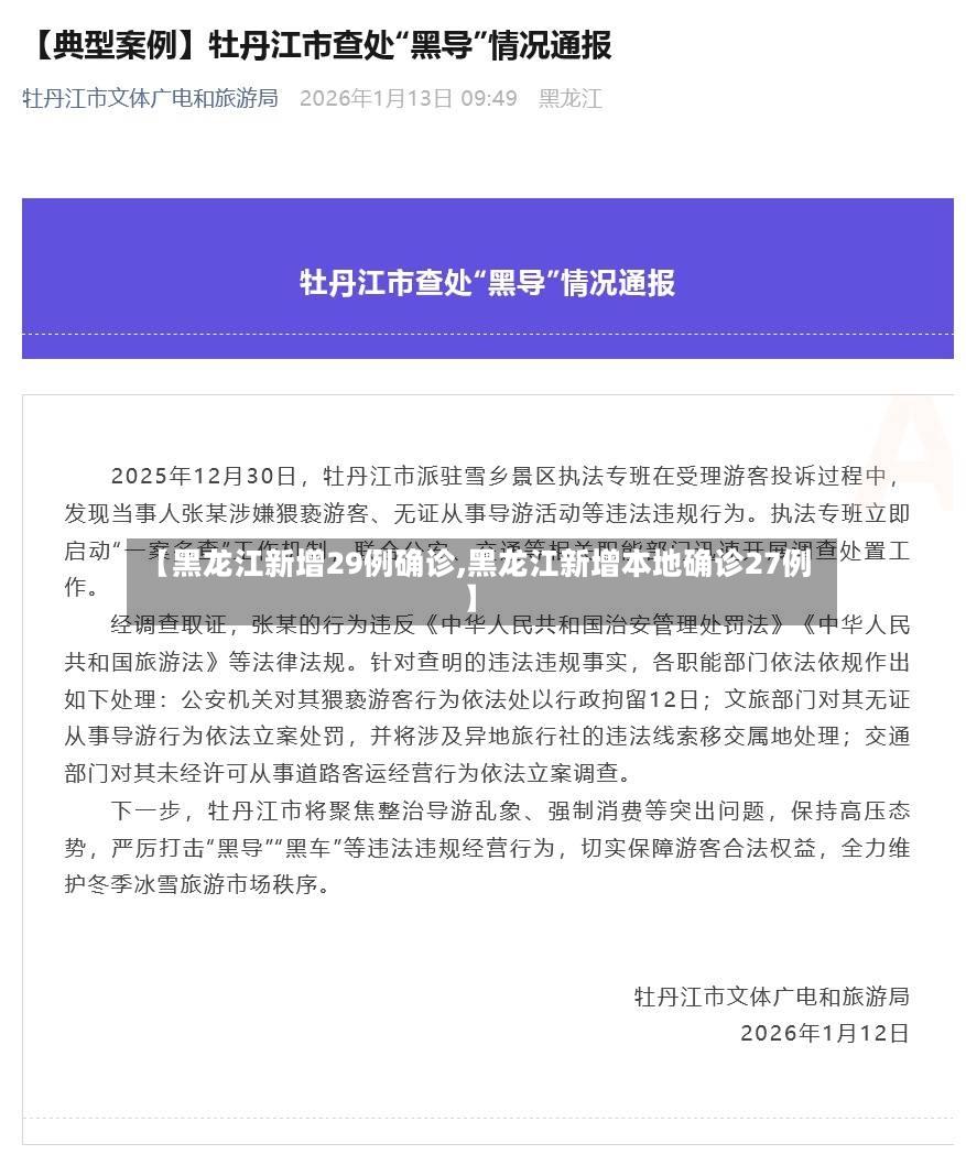 【黑龙江新增29例确诊,黑龙江新增本地确诊27例】-第3张图片