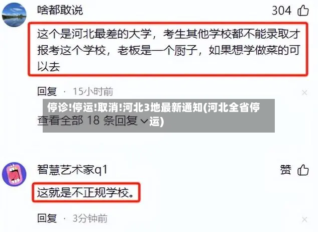 停诊!停运!取消!河北3地最新通知(河北全省停运)