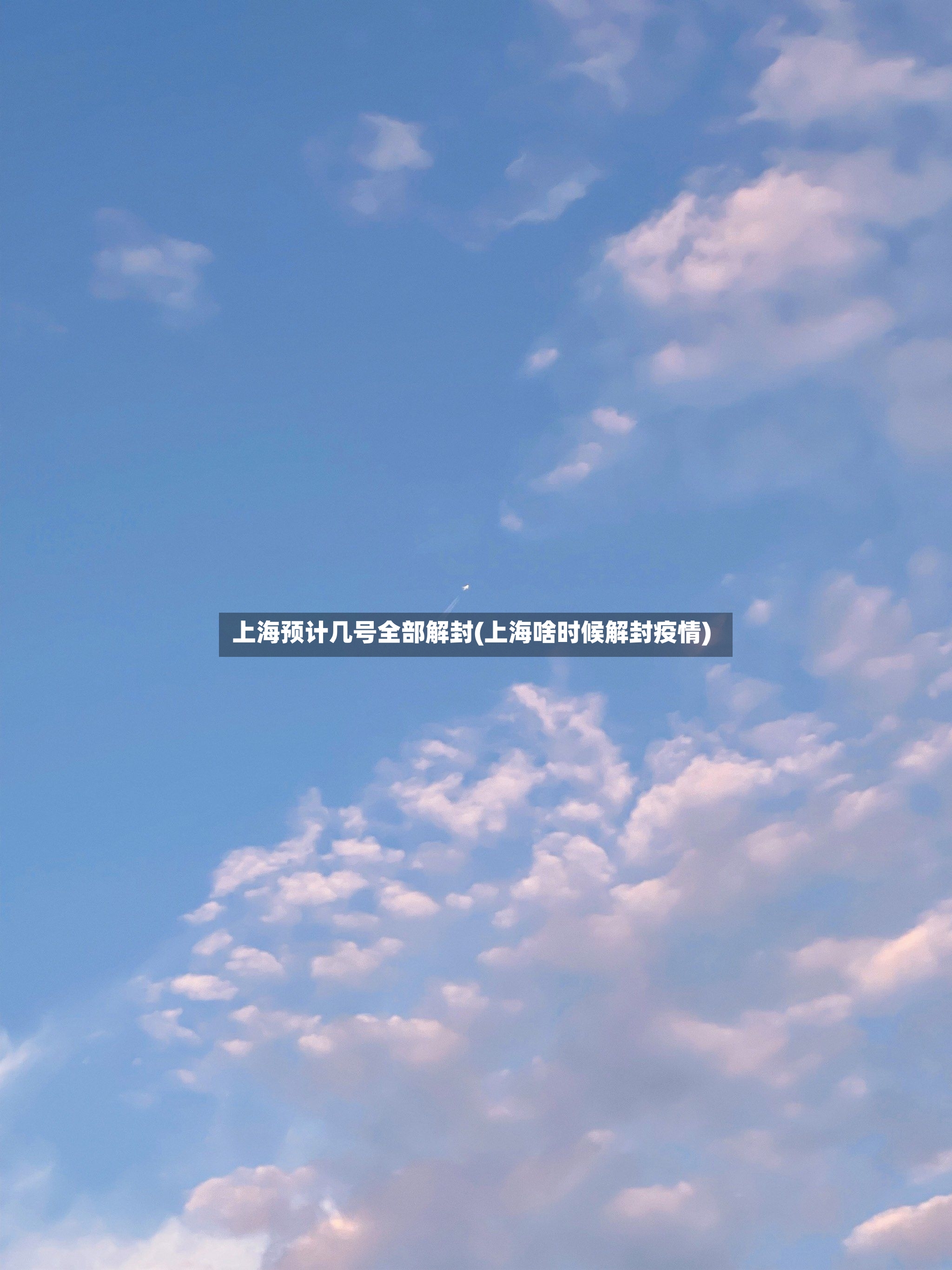 上海预计几号全部解封(上海啥时候解封疫情)-第3张图片