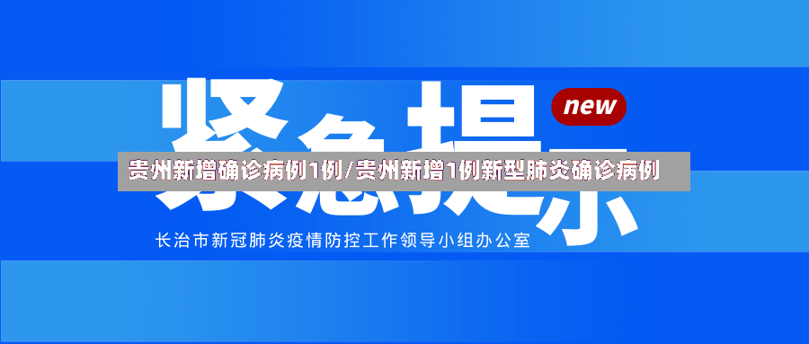 贵州新增确诊病例1例/贵州新增1例新型肺炎确诊病例-第2张图片