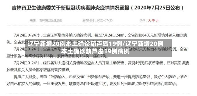 辽宁新增20例本土确诊葫芦岛19例/辽宁新增20例本土确诊葫芦岛19例病例