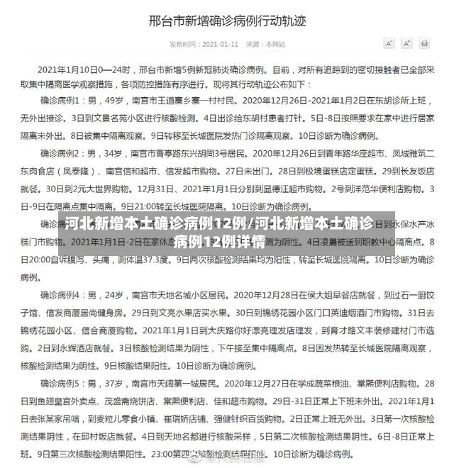 河北新增本土确诊病例12例/河北新增本土确诊病例12例详情-第3张图片