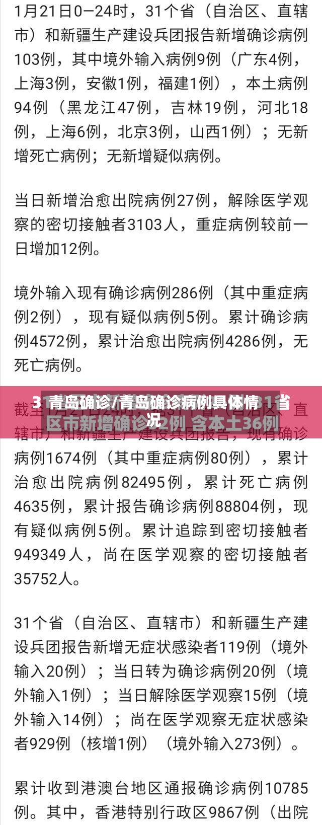 青岛确诊/青岛确诊病例具体情况