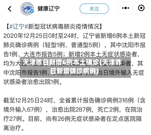 天津昨日新增6例本土确诊(天津昨日新增确诊病例)-第2张图片