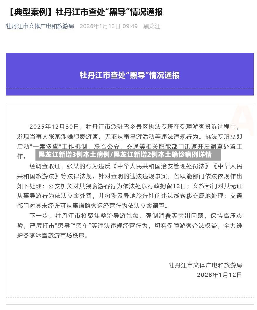 黑龙江新增3例本土病例/黑龙江新增2例本土确诊病例详情-第2张图片