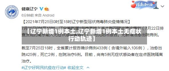 【辽宁新增1例本土,辽宁新增1例本土无症状行动轨迹】-第3张图片