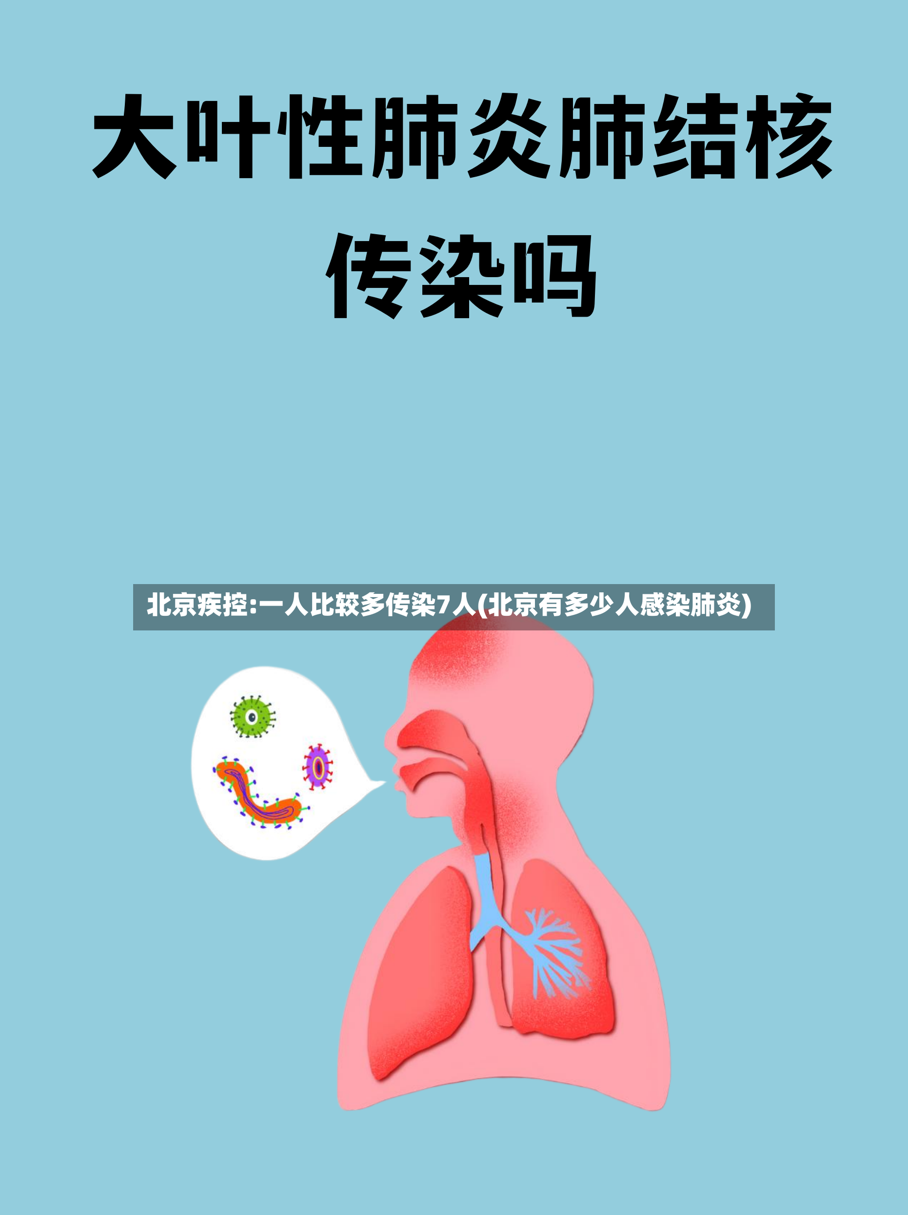 北京疾控:一人比较多传染7人(北京有多少人感染肺炎)