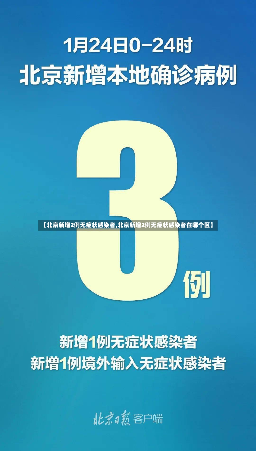 【北京新增2例无症状感染者,北京新增2例无症状感染者在哪个区】-第3张图片