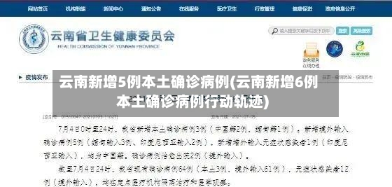 云南新增5例本土确诊病例(云南新增6例本土确诊病例行动轨迹)-第2张图片