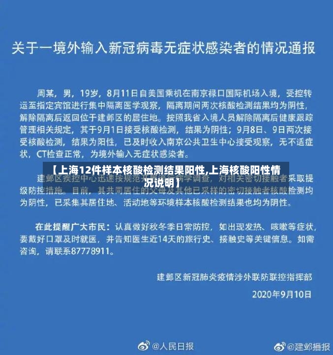 【上海12件样本核酸检测结果阳性,上海核酸阳性情况说明】-第3张图片