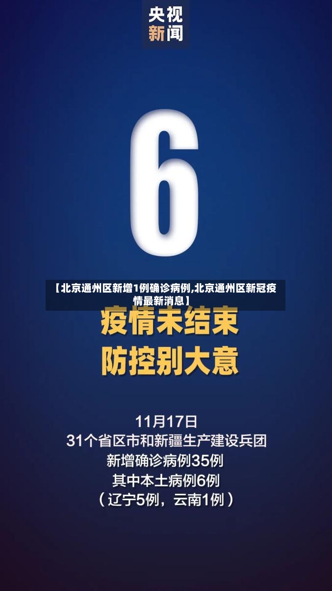 【北京通州区新增1例确诊病例,北京通州区新冠疫情最新消息】-第2张图片