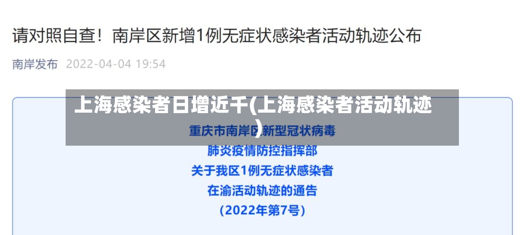 上海感染者日增近千(上海感染者活动轨迹)-第3张图片